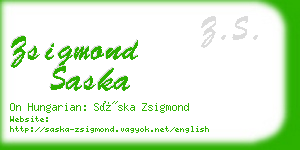 zsigmond saska business card